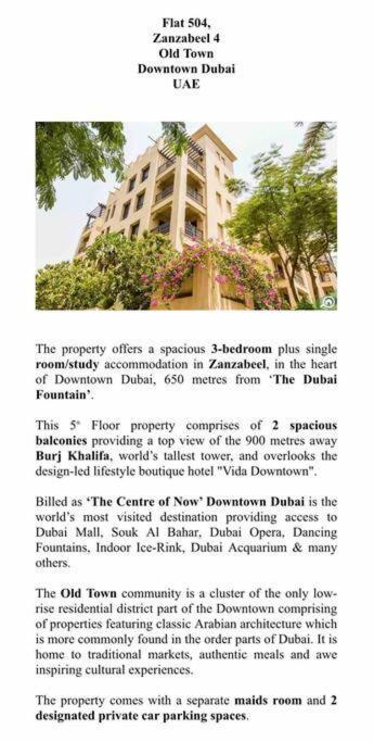 Downtown Dubai, Oldtown Zanzabeel Apartamento