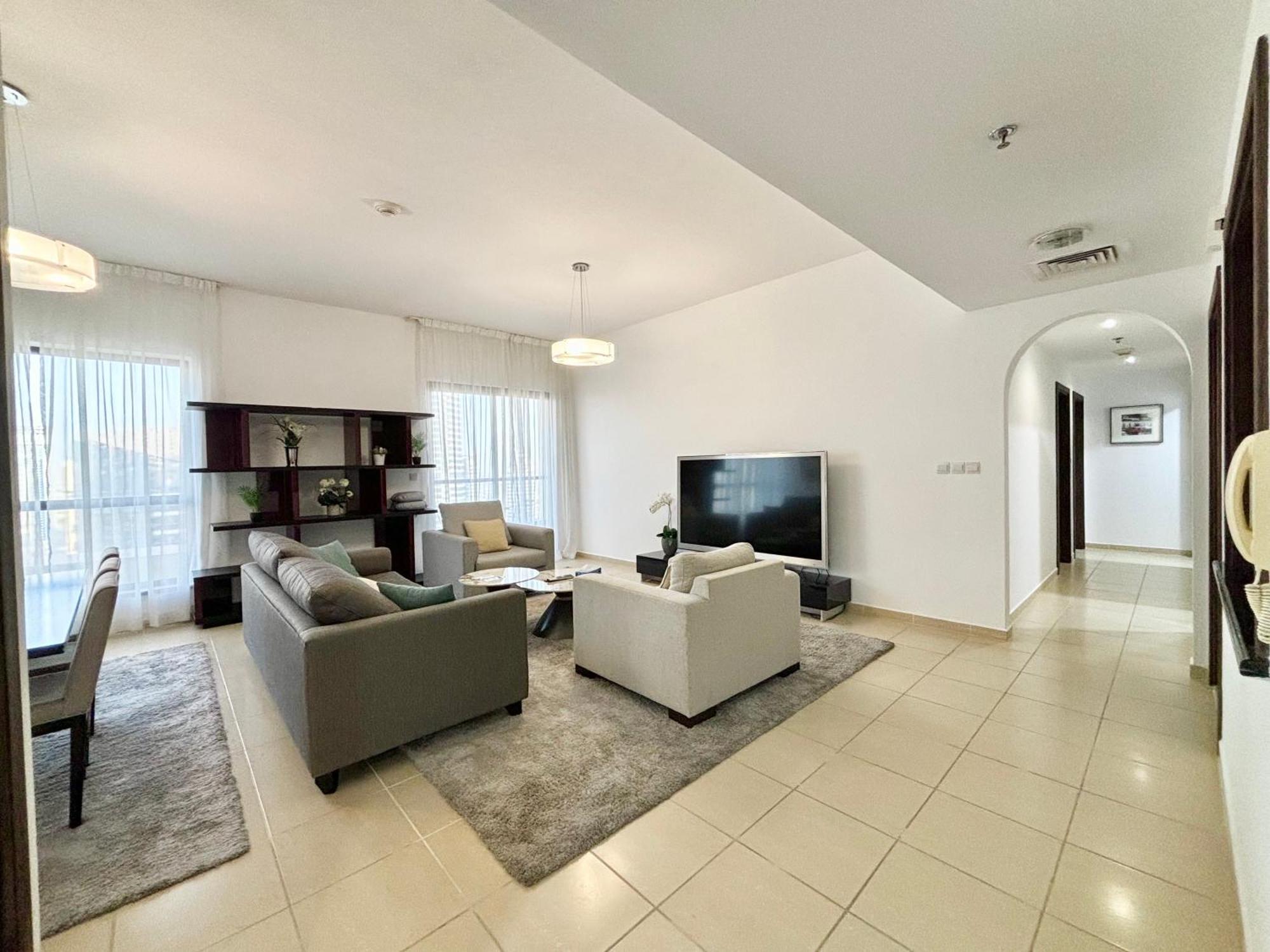 Jbr Gorgeous Marina View 2 Bedroom High Floor Full Apartment