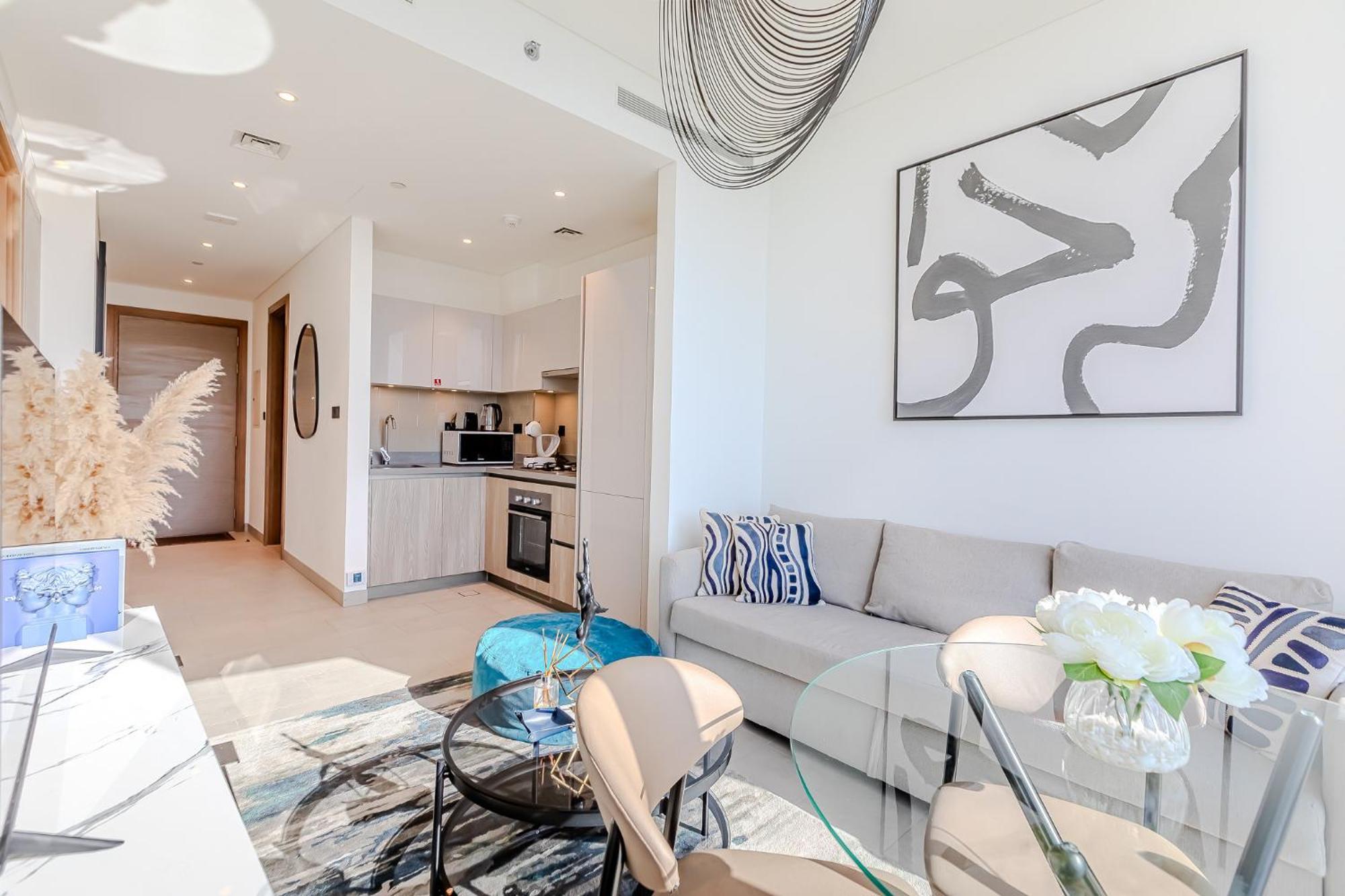 Sobha Waves I Cozy 1bdr I Burj Khalifa View Apartment Dubai