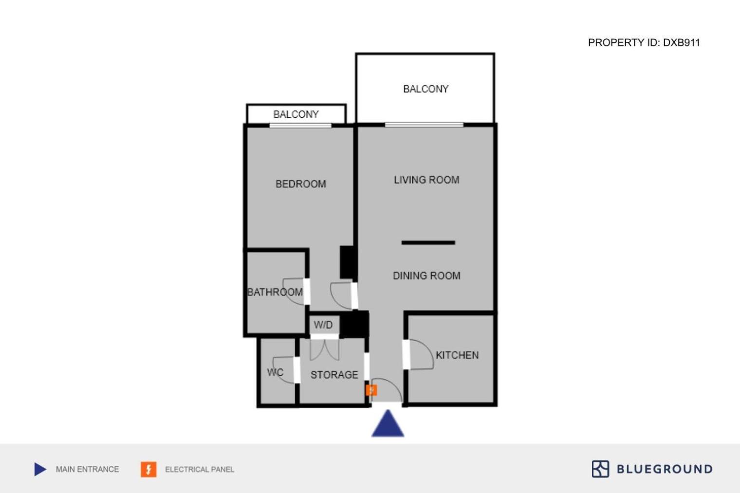 Apartment Blueground Al Tajer Gym Pool Elevator Dxb-911 Dubai