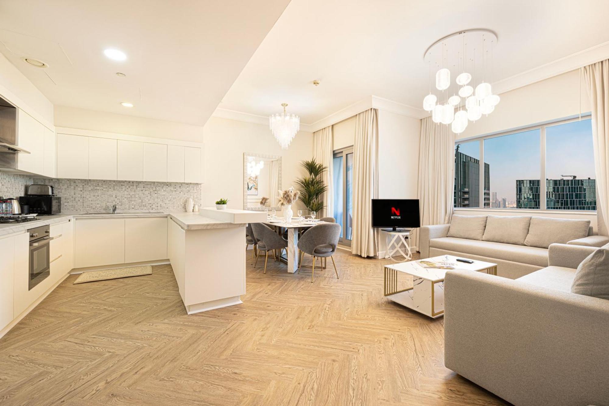 Apartment Upgraded 2 Bedroom In Damac Maison Mall Street *