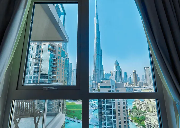Burj Khalifa Front View & Fountain View Island Paradise 2Br Luxury Apartment Burj Residences Golden Homes