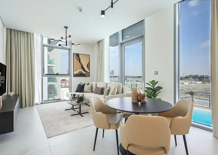 Elite Lux Holiday Homes - Lagoon View 1 Bedroom Luxury Oasis In Mbr Dubai