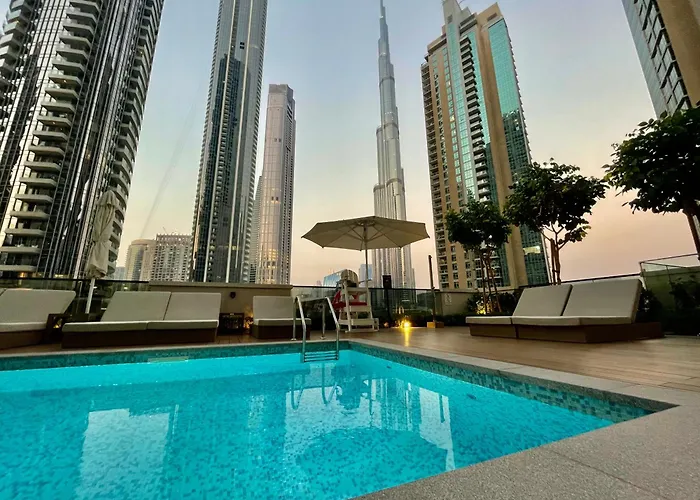 Luxurious & Spacious 2Br L Burj & Fountain Views L Walk To Dubai Mall L Pool L Gym