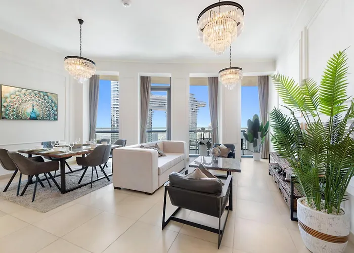 First Class 2Br With Full Dubai Skyline & Sea View