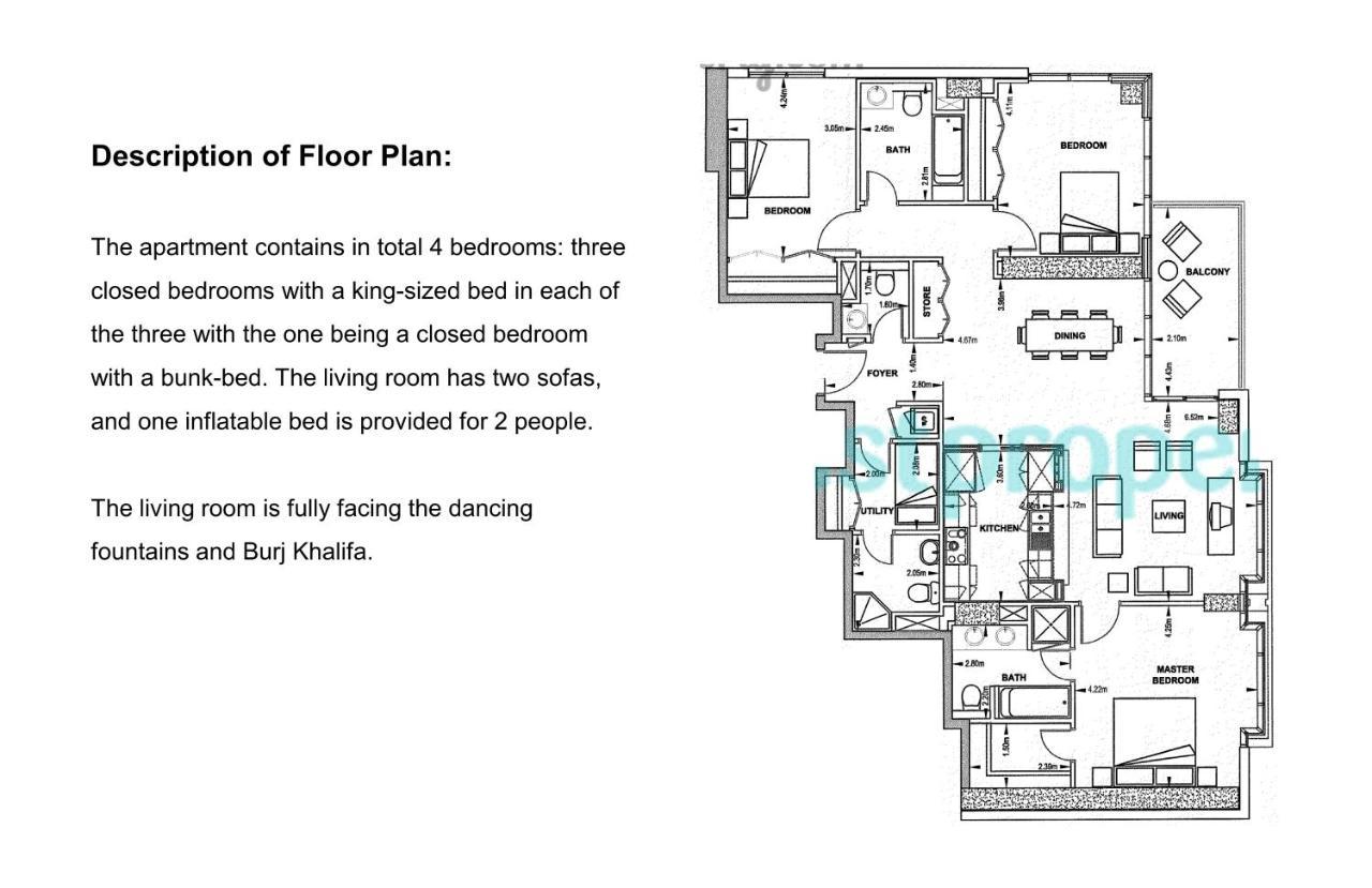 Burj Grand - Four Bedrooms Daire *