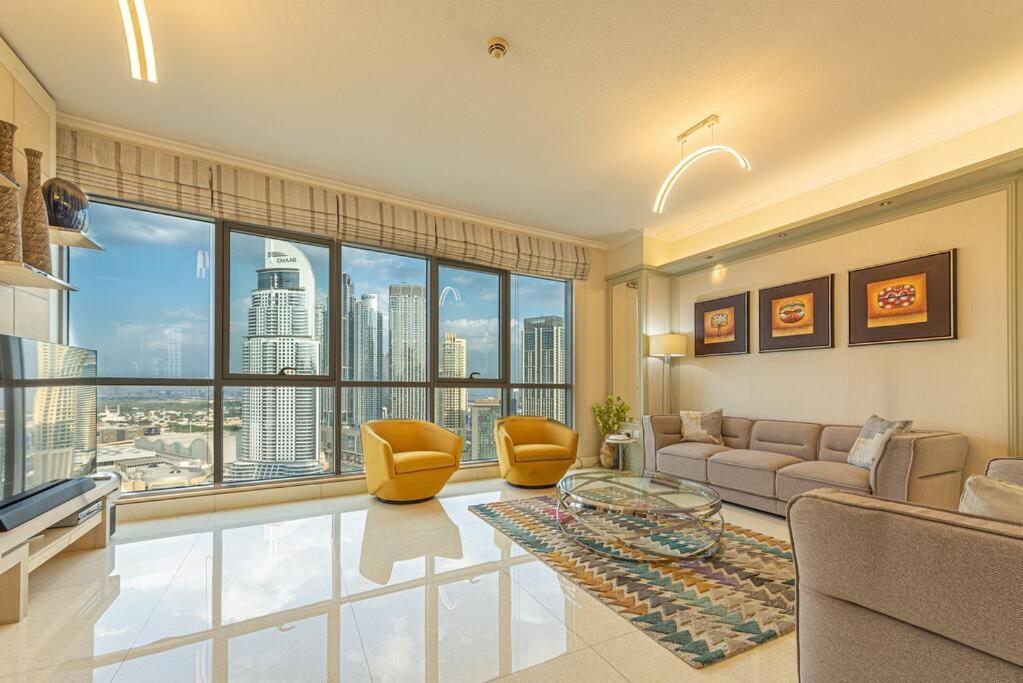 Daire First Class 3br With Full Burj Khalifa And Fountain View