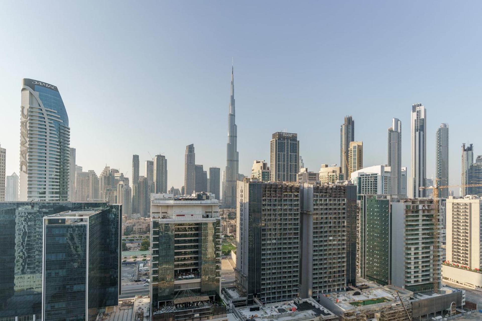Daire Deluxeliving At Vera Tower - Full Burj Khalifa View - Brand New Luxury Dubai
