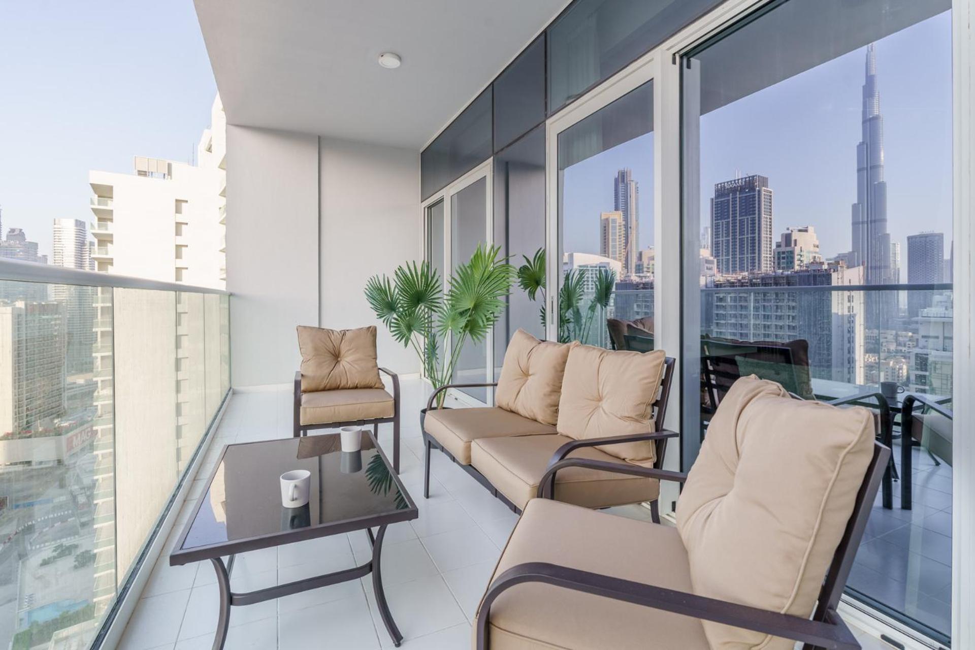 Daire Deluxeliving At Vera Tower - Full Burj Khalifa View - Brand New Luxury Dubai