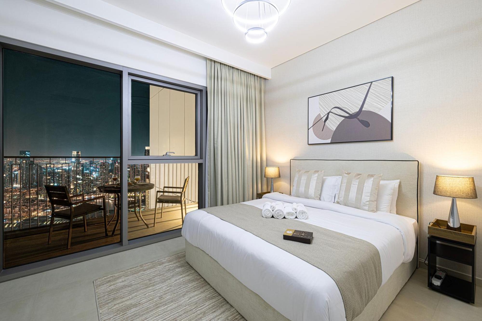 Apartment 55th High Floor - 2 Bedroom With Full Burj Khalifa & Fountain View, Close To Dubail Mall - Downtown By Stayfinity Max 8 Guests *