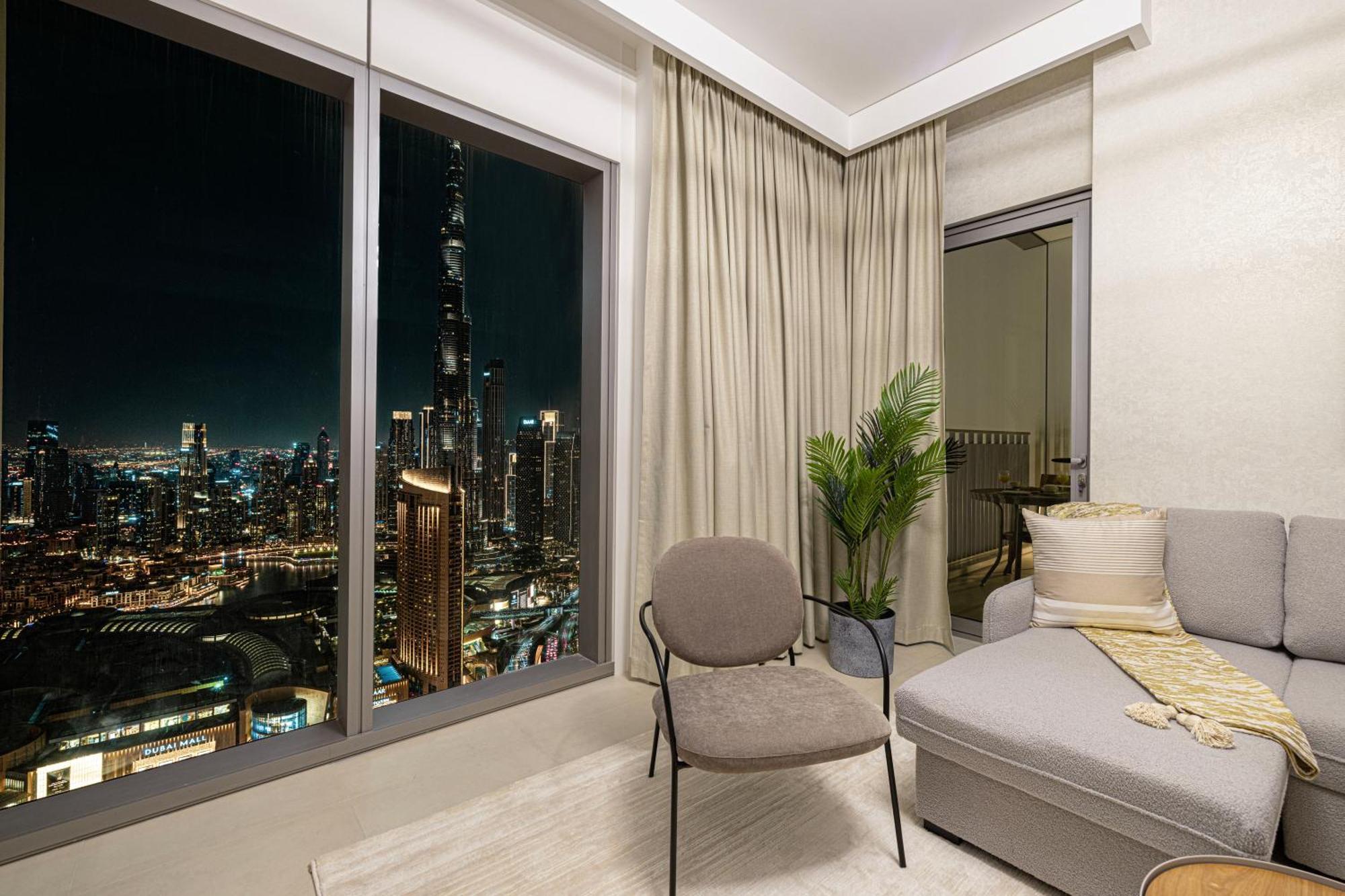 55th High Floor - 2 Bedroom With Full Burj Khalifa & Fountain View, Close To Dubail Mall - Downtown By Stayfinity Max 8 Guests Apartment