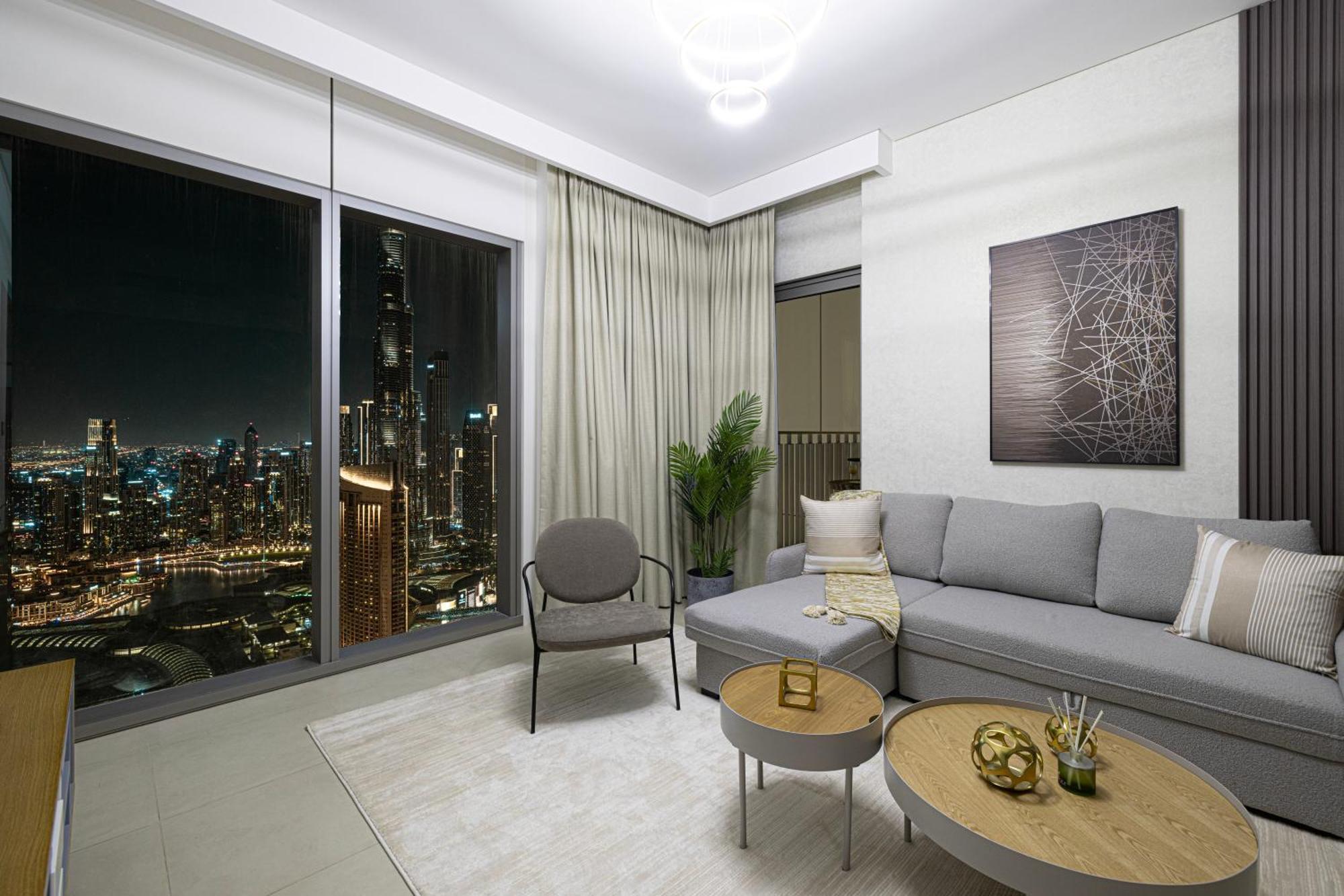 55th High Floor - 2 Bedroom With Full Burj Khalifa & Fountain View, Close To Dubail Mall - Downtown By Stayfinity Max 8 Guests