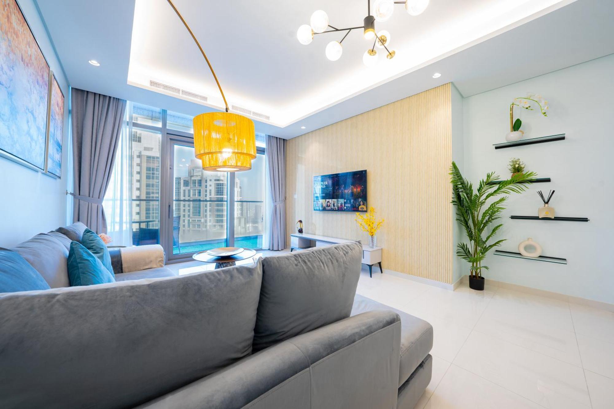 Daire Paramount Midtown Hotel, Burj Khalifa Views Dubai