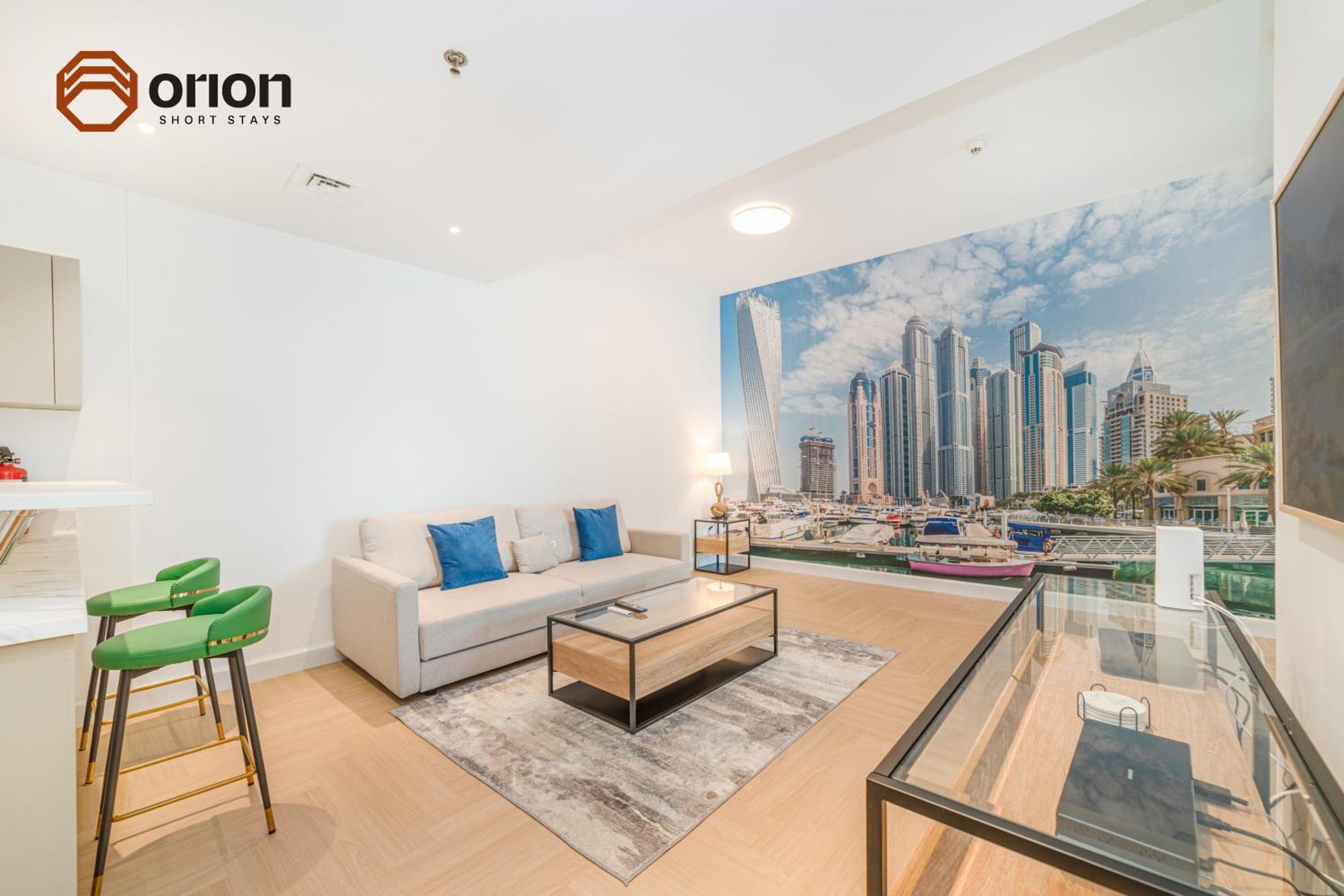 Stunning 1 Bed In Marina With Partial Sea View - High Floor - Next To Tram Stop - 5 Mins Walk To Apartment *
