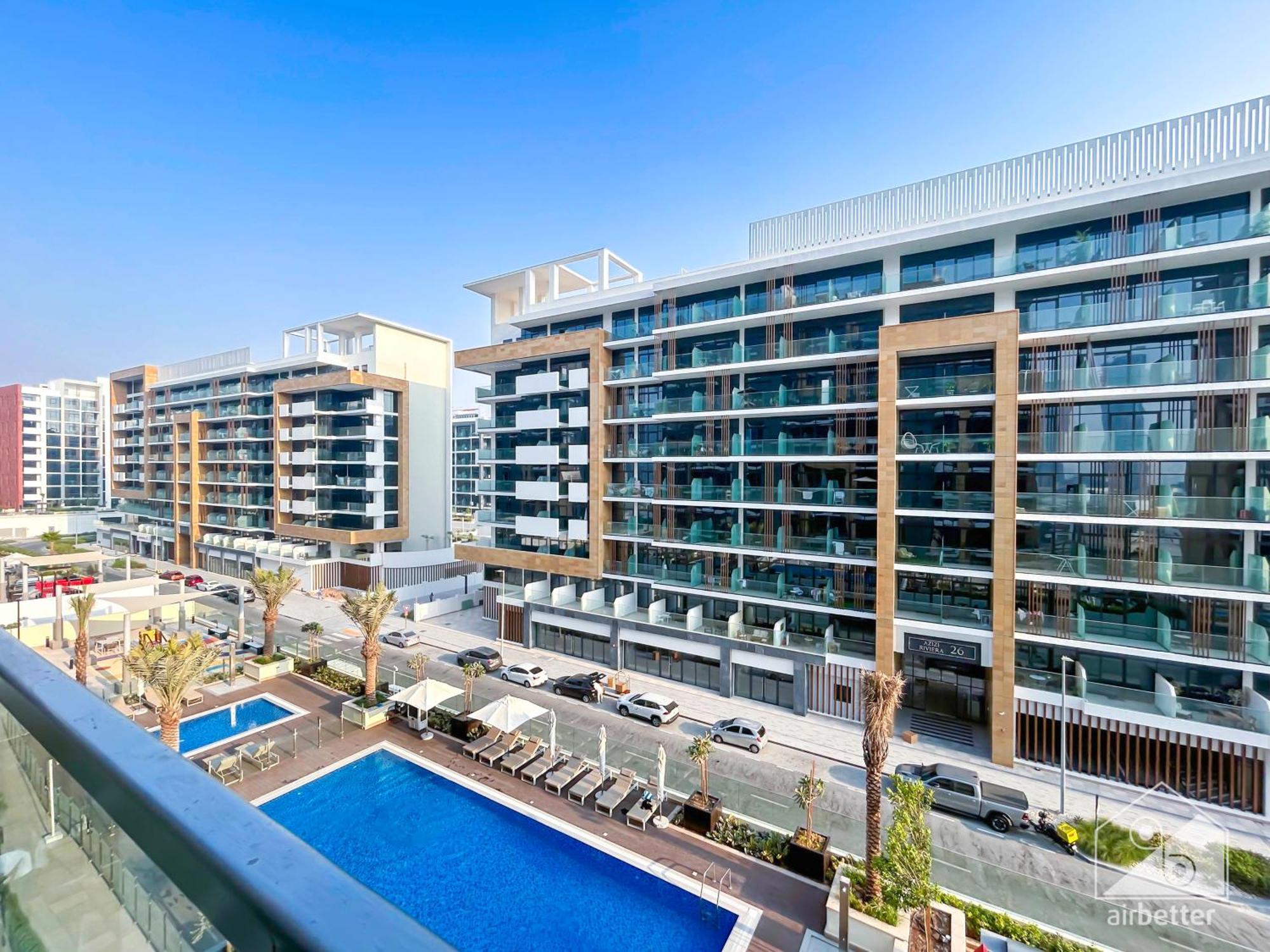 Bright & Airy With Balcony In Azizi Riviera Apartment Dubai