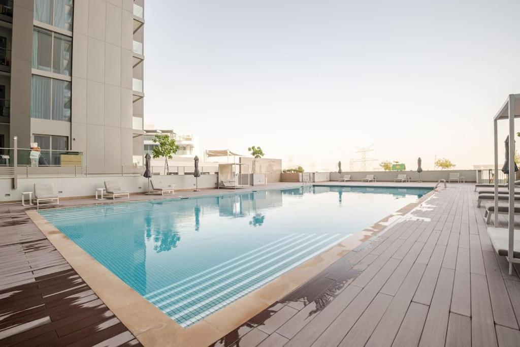Modern Sobha Building Partial Burj Khalifa View *