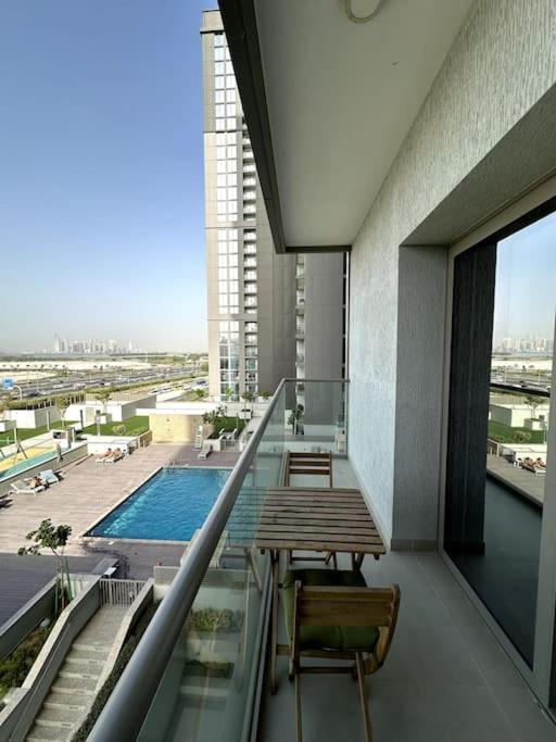 Modern Sobha Building Partial Burj Khalifa View *