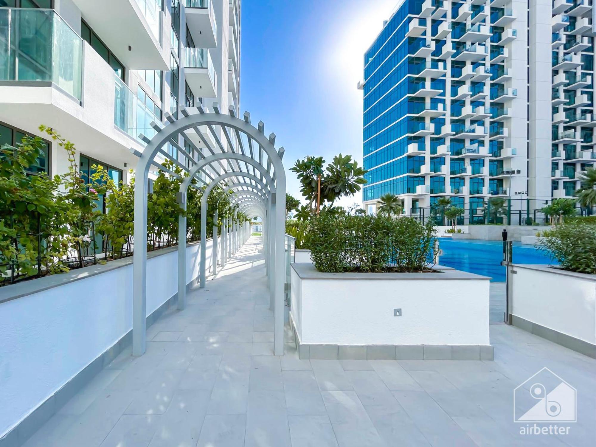Cozy 1br With Balcony & Views In Azizi Fawad Apartment