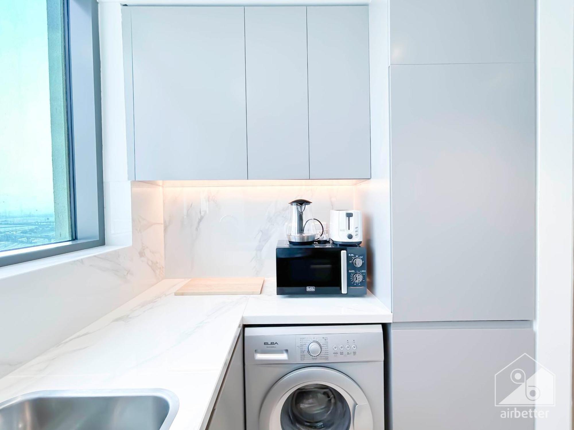 Cozy 1br With Balcony & Views In Azizi Fawad Apartment