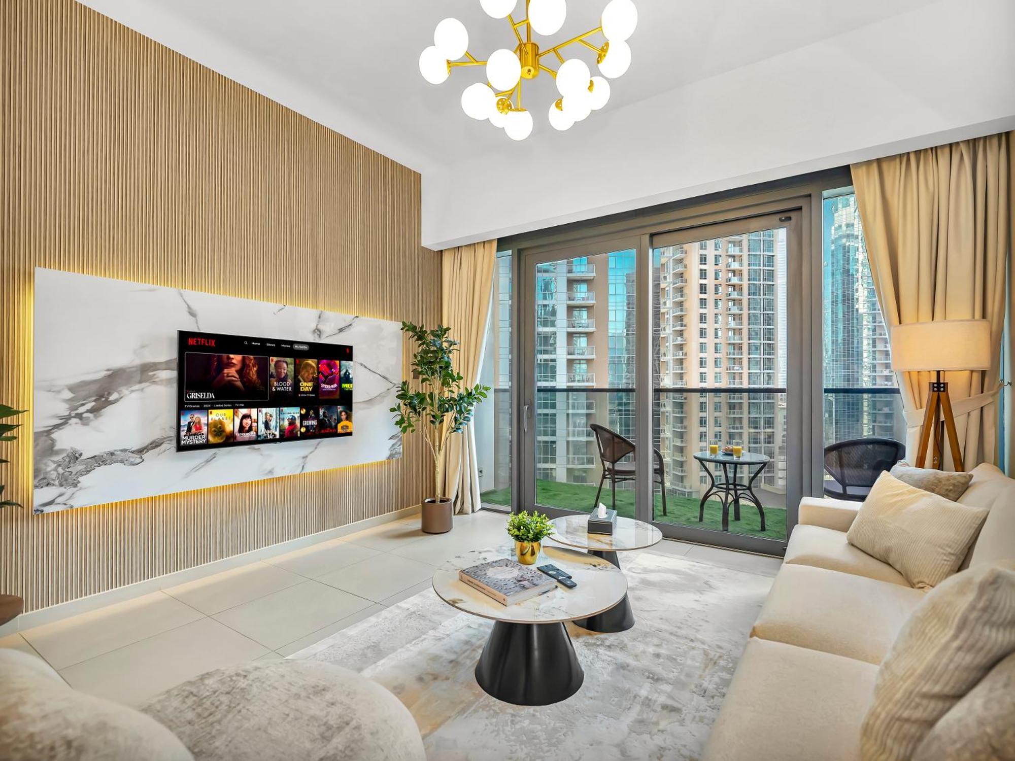 Luxurious & Spacious 2br L Burj & Fountain Views L Walk To Mall L Pool L Gym Dubai