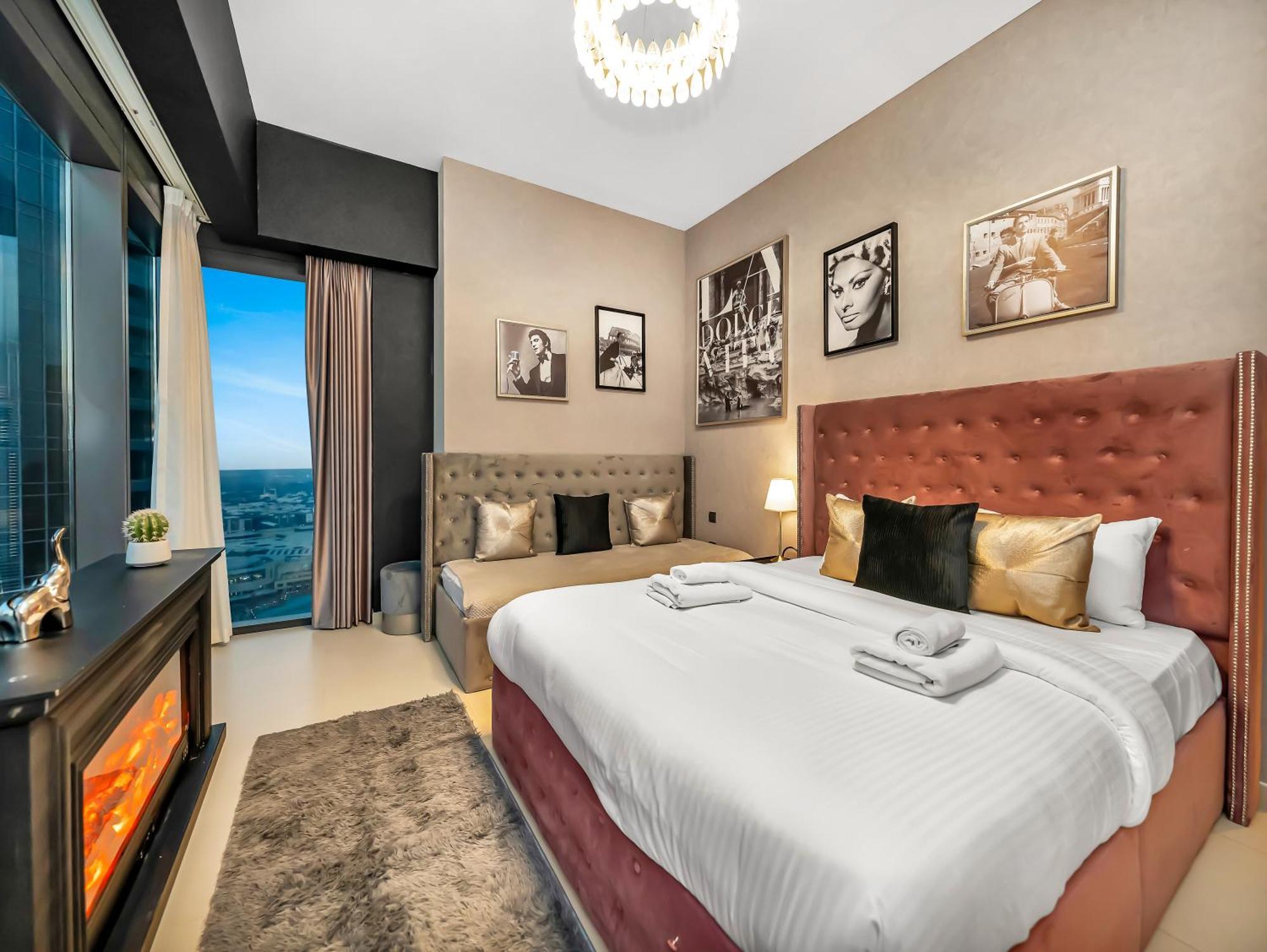 Glamorous Full Fountain View High Floor 4 Bedroom Daire Dubai