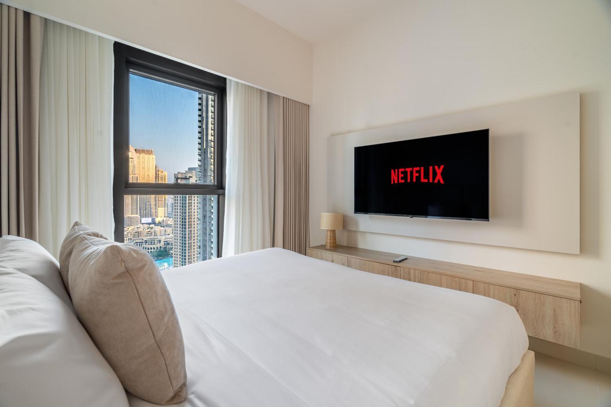 Burj Khalifa View Luxury Steps From Mall Apartment