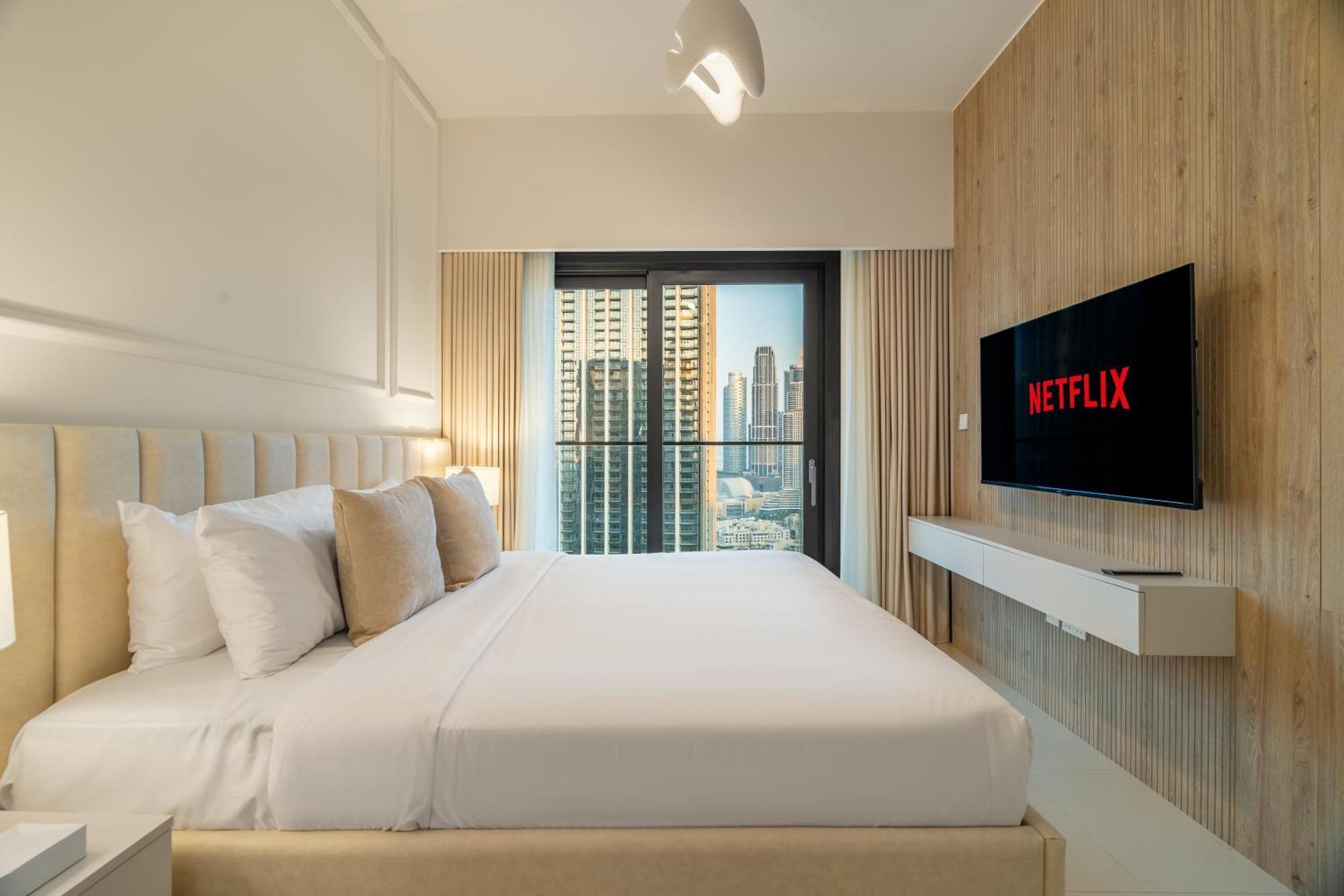 Burj Khalifa View Luxury Steps From Mall Apartment
