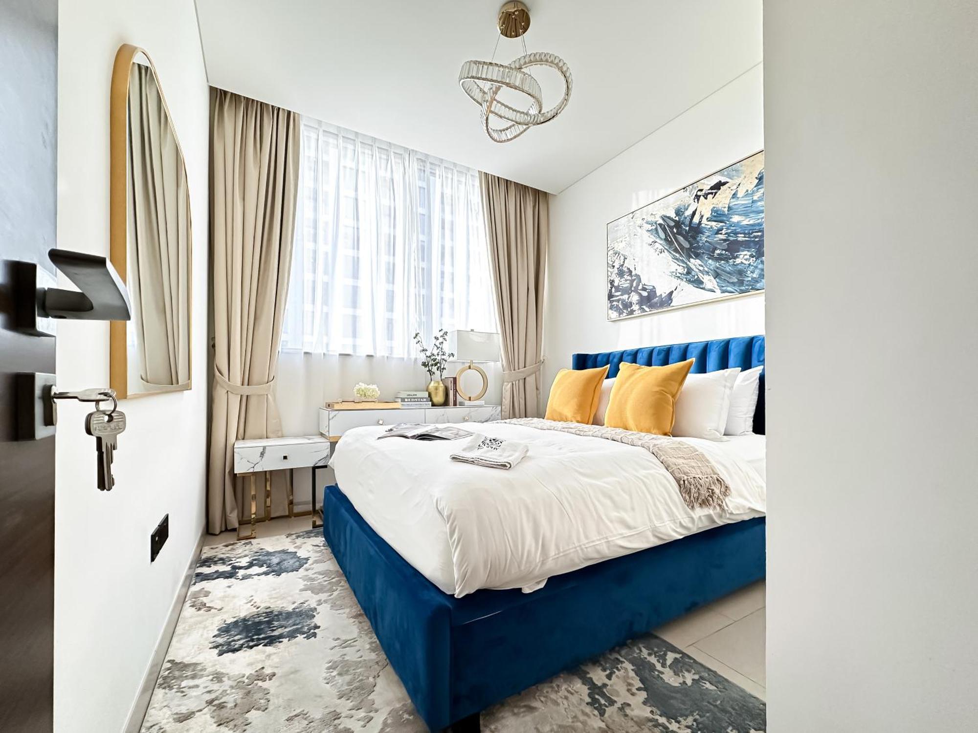Trophy - Elegant Cozy 1bdr In Sobha Hartland Apartment *