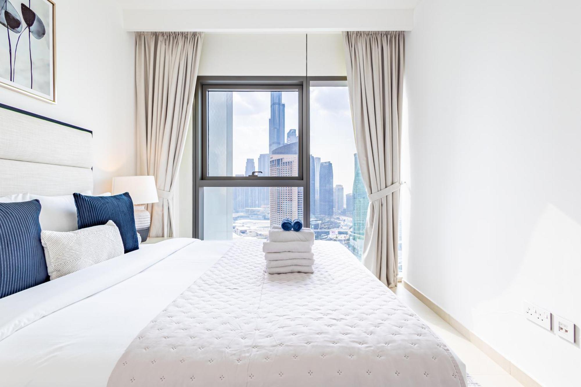 Daire Premium 3br L Office With Burj Khalifa & Fountain Views Dubai