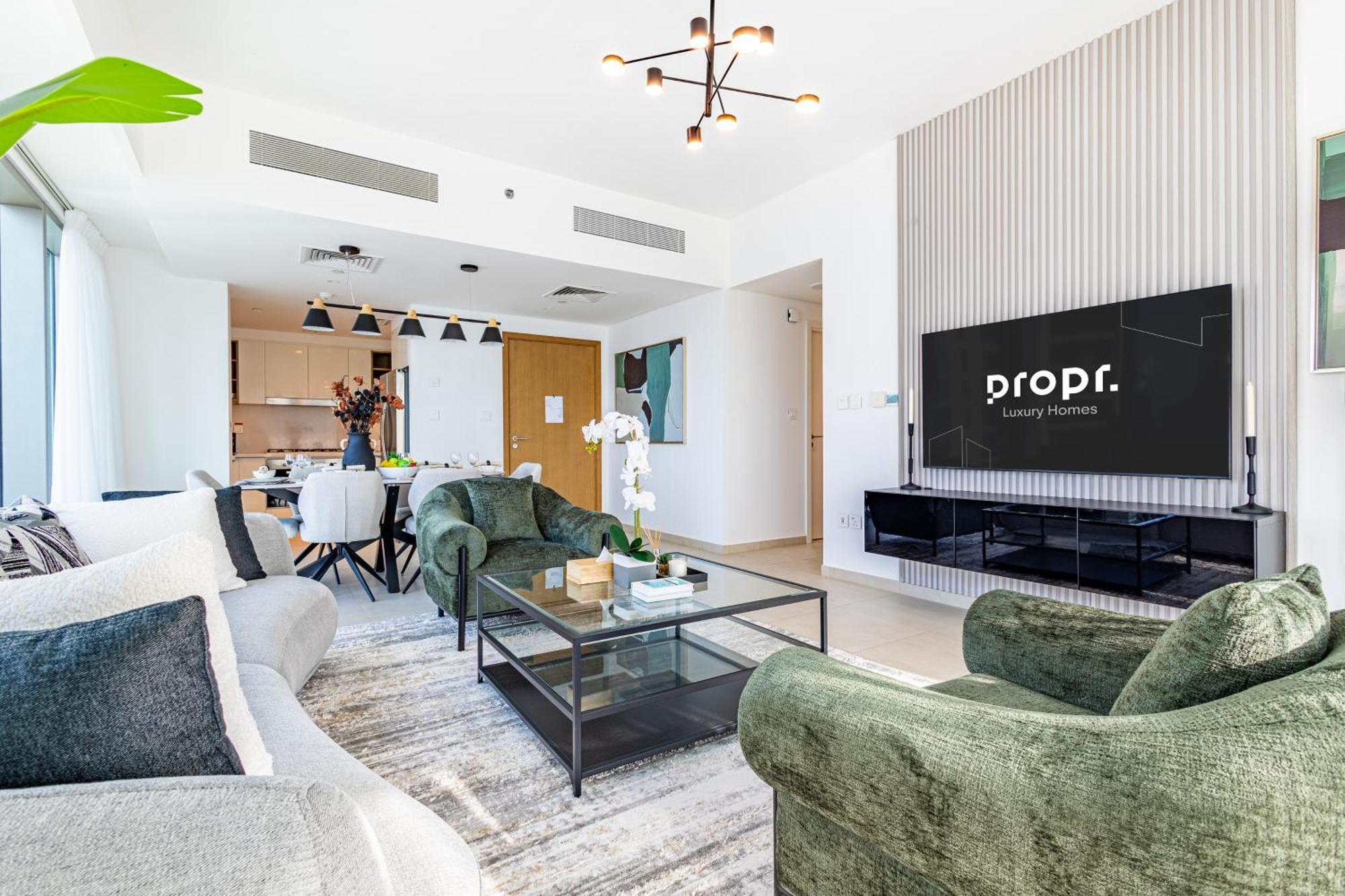 Daire Premium 3br L Office With Burj Khalifa & Fountain Views Dubai