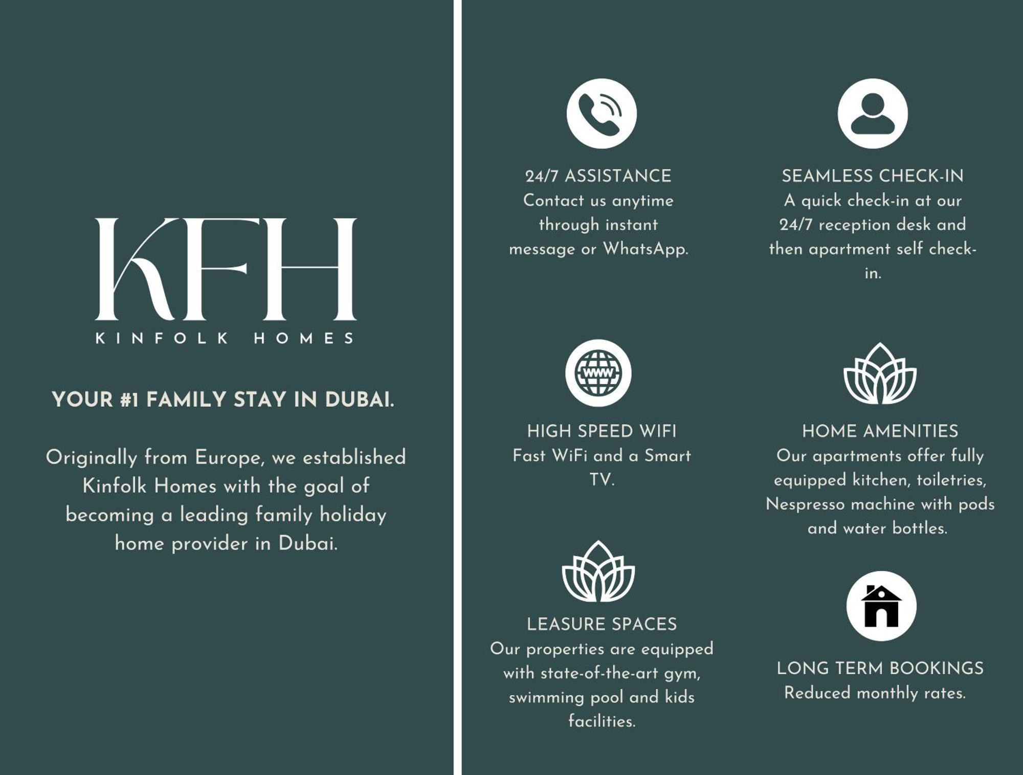 Kinfolk Homes - No 1 Family Stay, Partial Burj Khalifa Fountain View