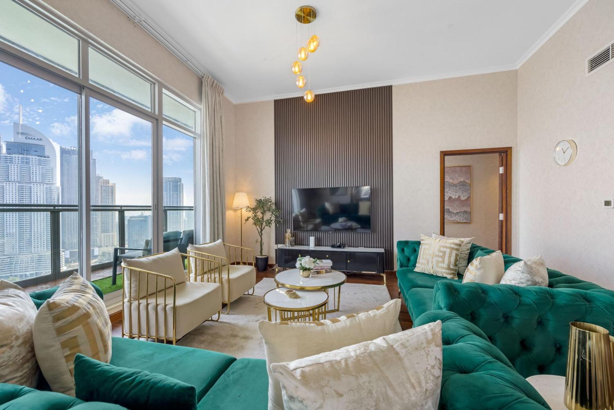 Durrani Homes - Alluring 5br Penthouse With Burj Khalifa And Fountain View Apartment Dubai