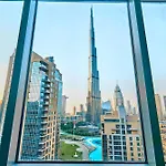 Burj Khalifa Front View & Fountain View Island Paradise 2Br Luxury Apartment Burj Residences Golden Homes