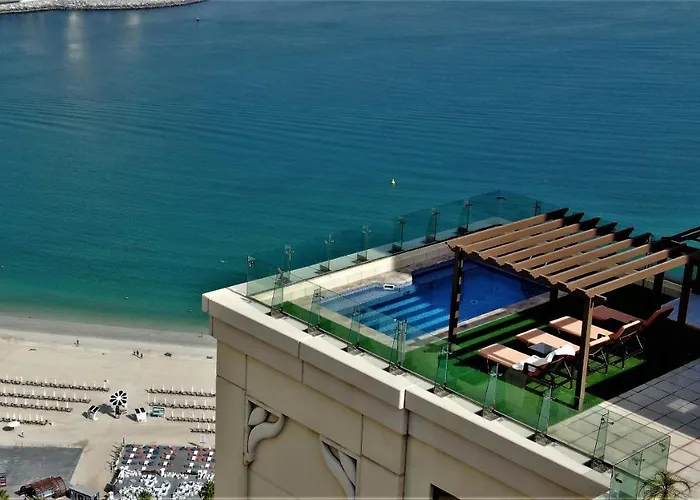 Dubai Jbr Amaz Penthouse Front Sea 5 Plus 1 Bdr Private Climatized Pool
