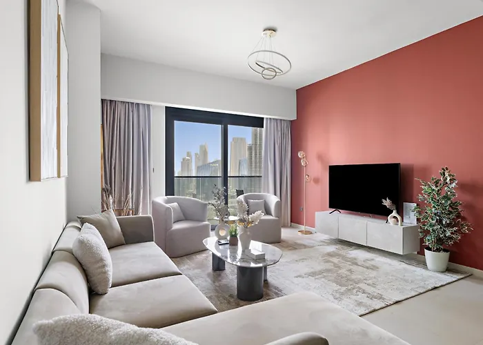 Vibrant 3Bdr Plus 1 Guest Room In Downtown With Burj Khalifa View