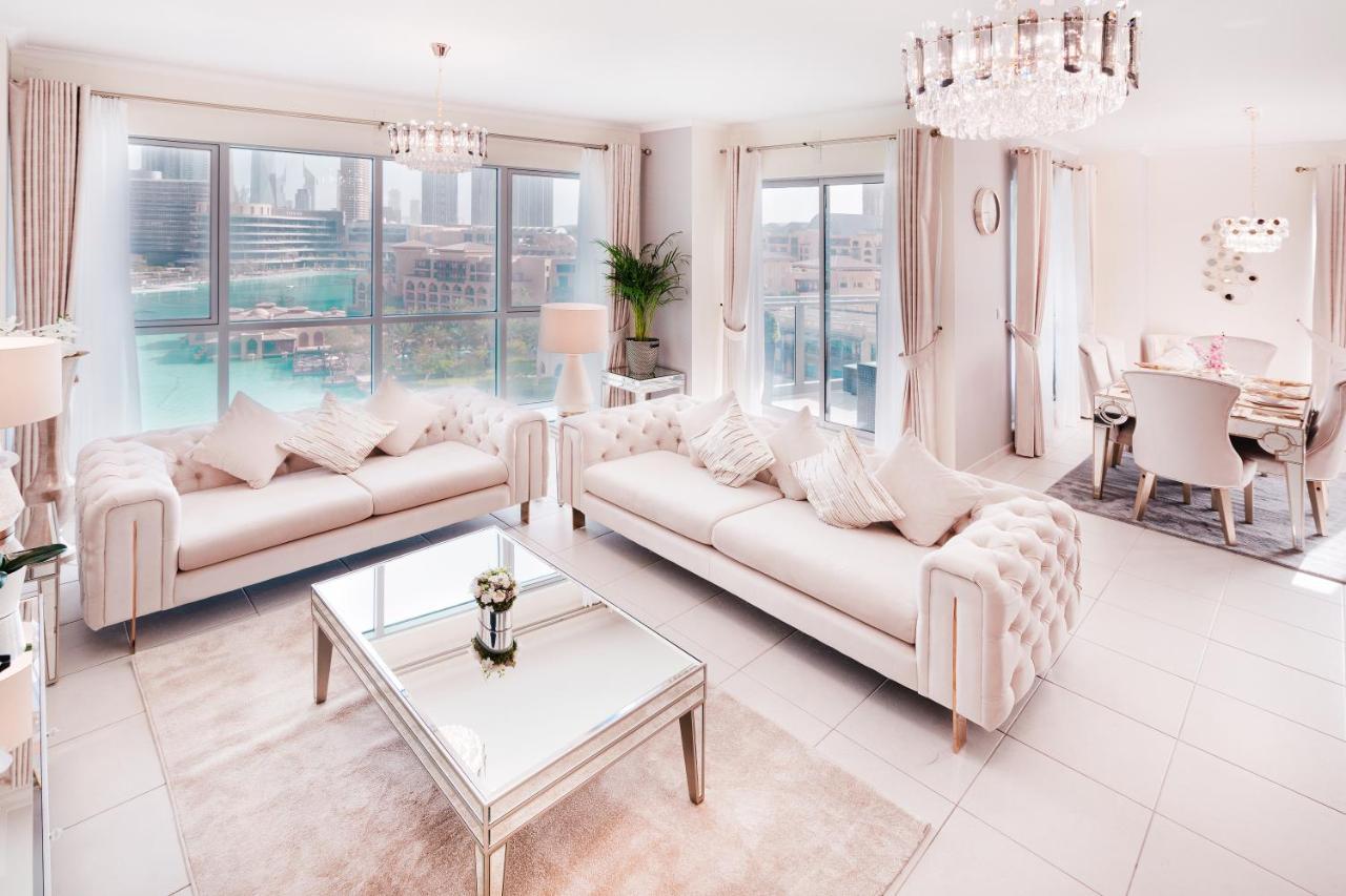 Daire Elite Royal - Full Burj Khalifa & Fountain View - Brilliant - 2 Bedrooms & 1 Open Bedroom Without Partition *