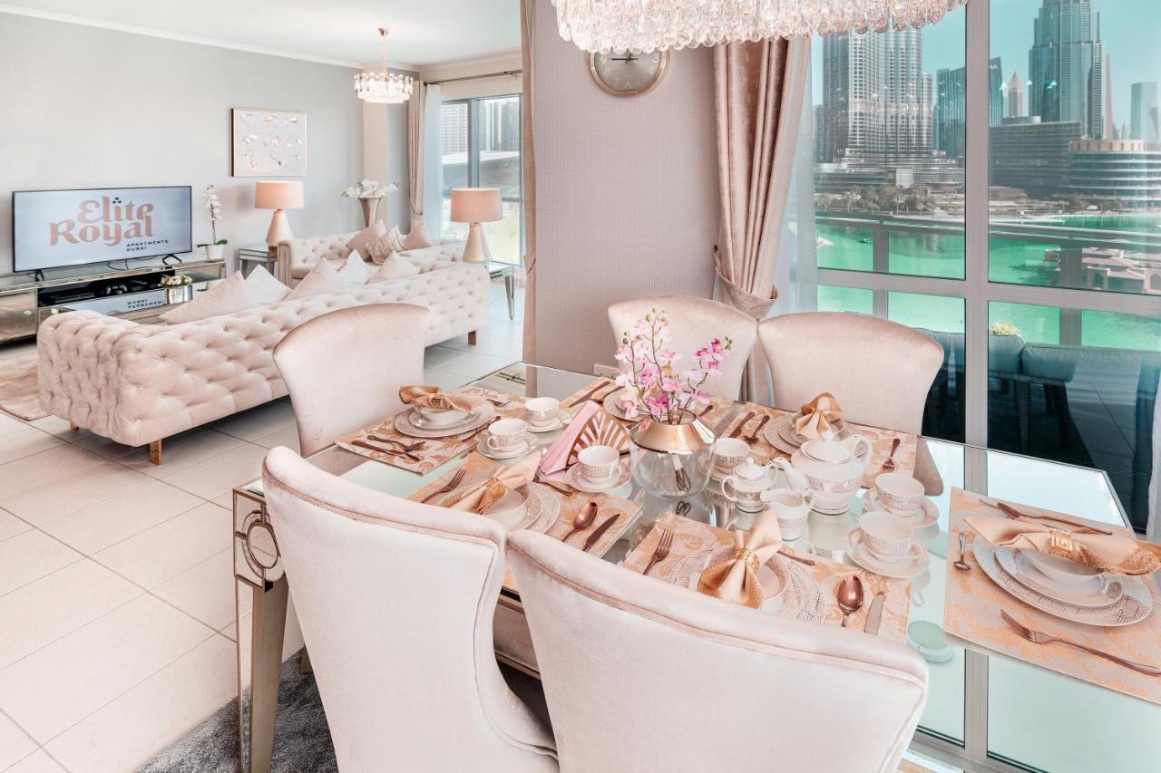 Daire Elite Royal - Full Burj Khalifa & Fountain View - Brilliant - 2 Bedrooms & 1 Open Bedroom Without Partition *