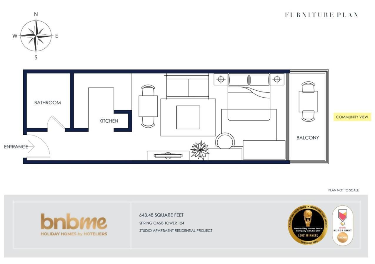 Bnbme Homes - Stylish Studio Silicon Oasis - 124 Daire Dubai