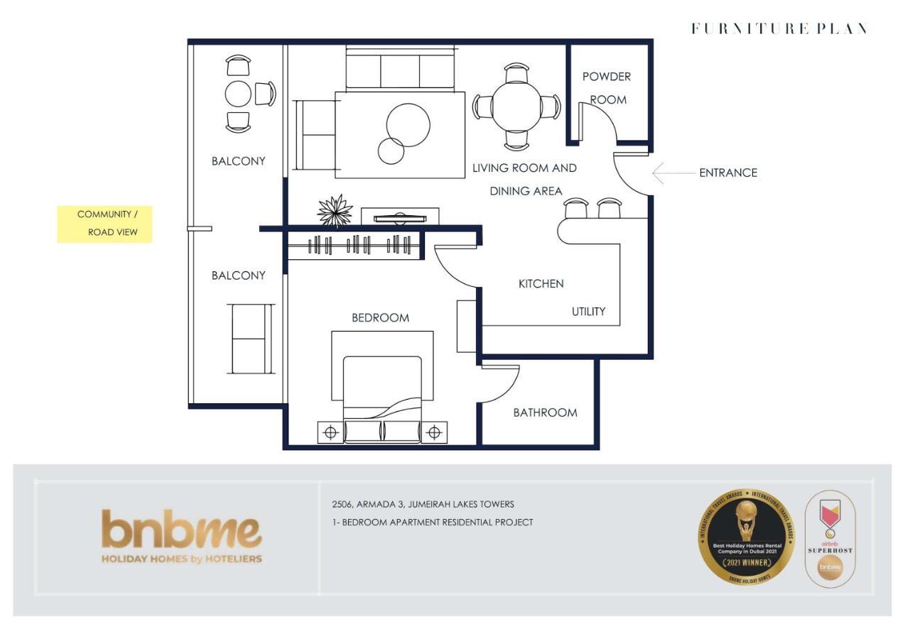 Apartment Bnbmehomes - Jlt Cluster P - Modern 1 Bedroom Apt - 2506