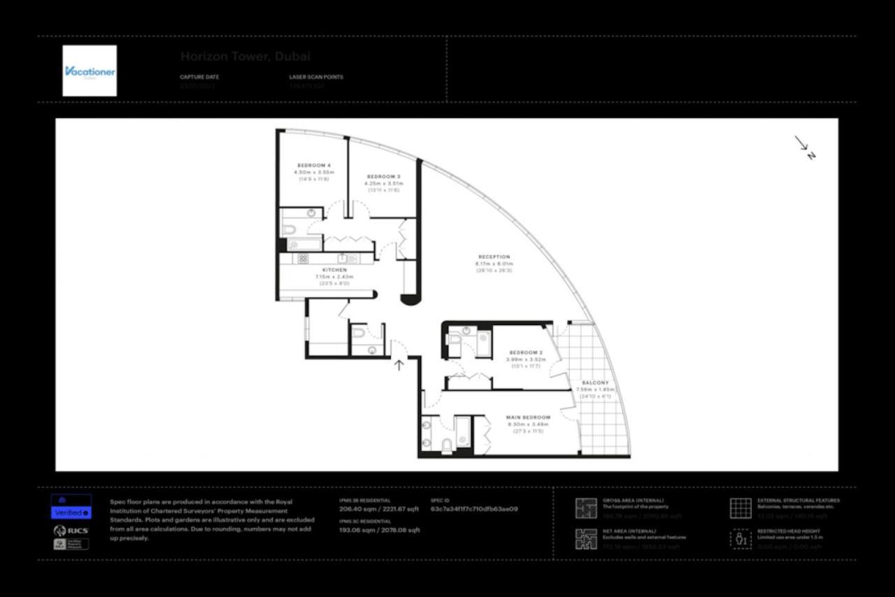 Apartment Horizon Tower, Marina - Exquisite Four Bedroom Dubai
