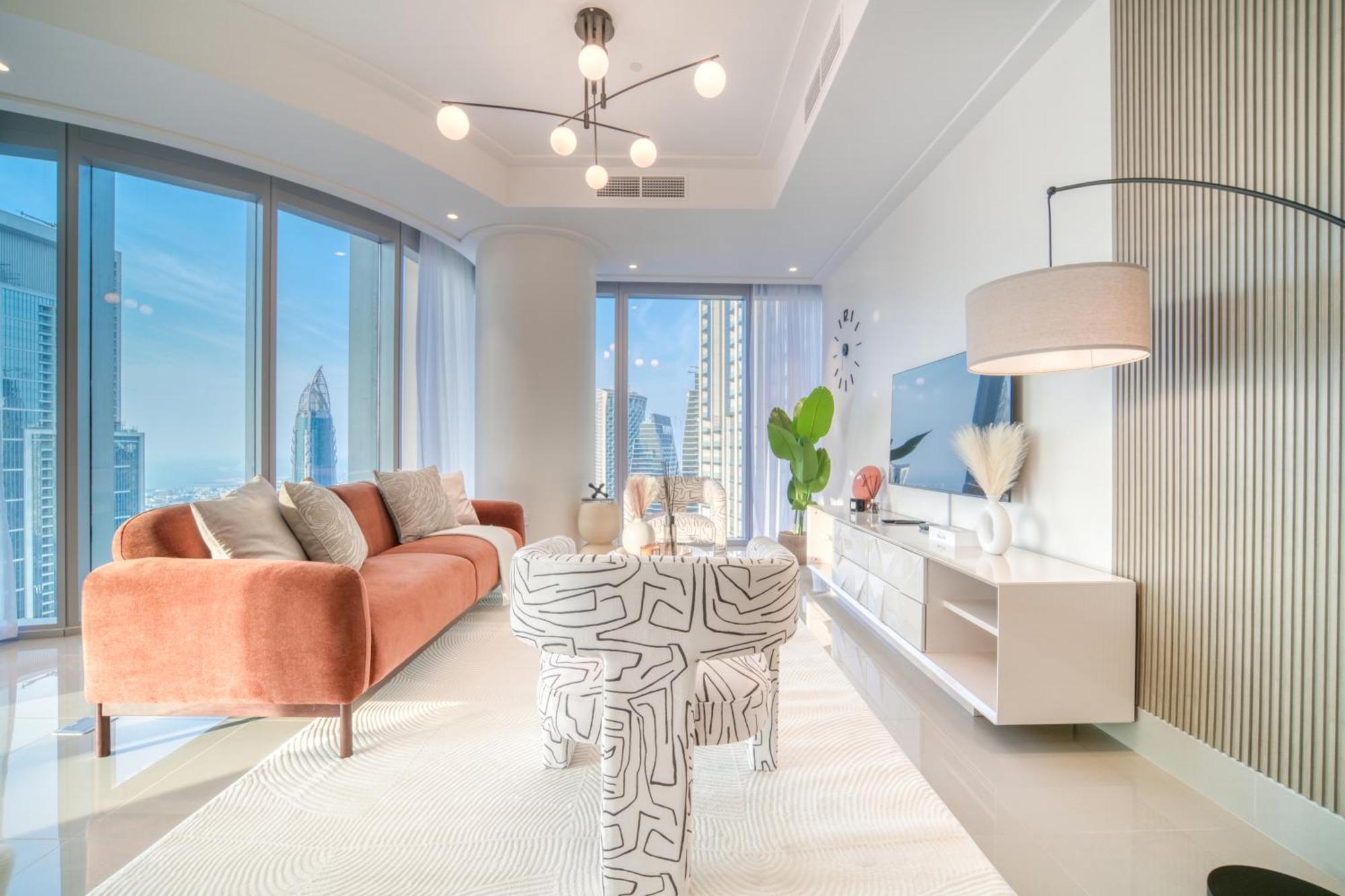 Downtown Luxury - Stunning Burj Khalifa & Sea View - 5 Minutes Walk To Mall Apartamento Dubai