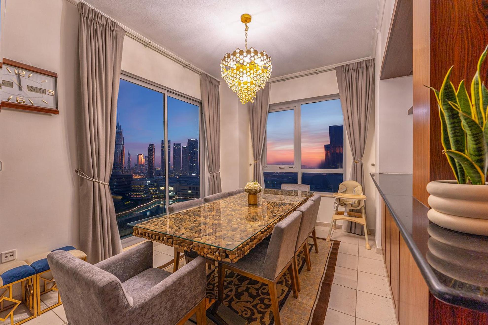 Spectacular Burj & Fountain View - Luxurious 3 Bedrooms & Maids - The Residences *
