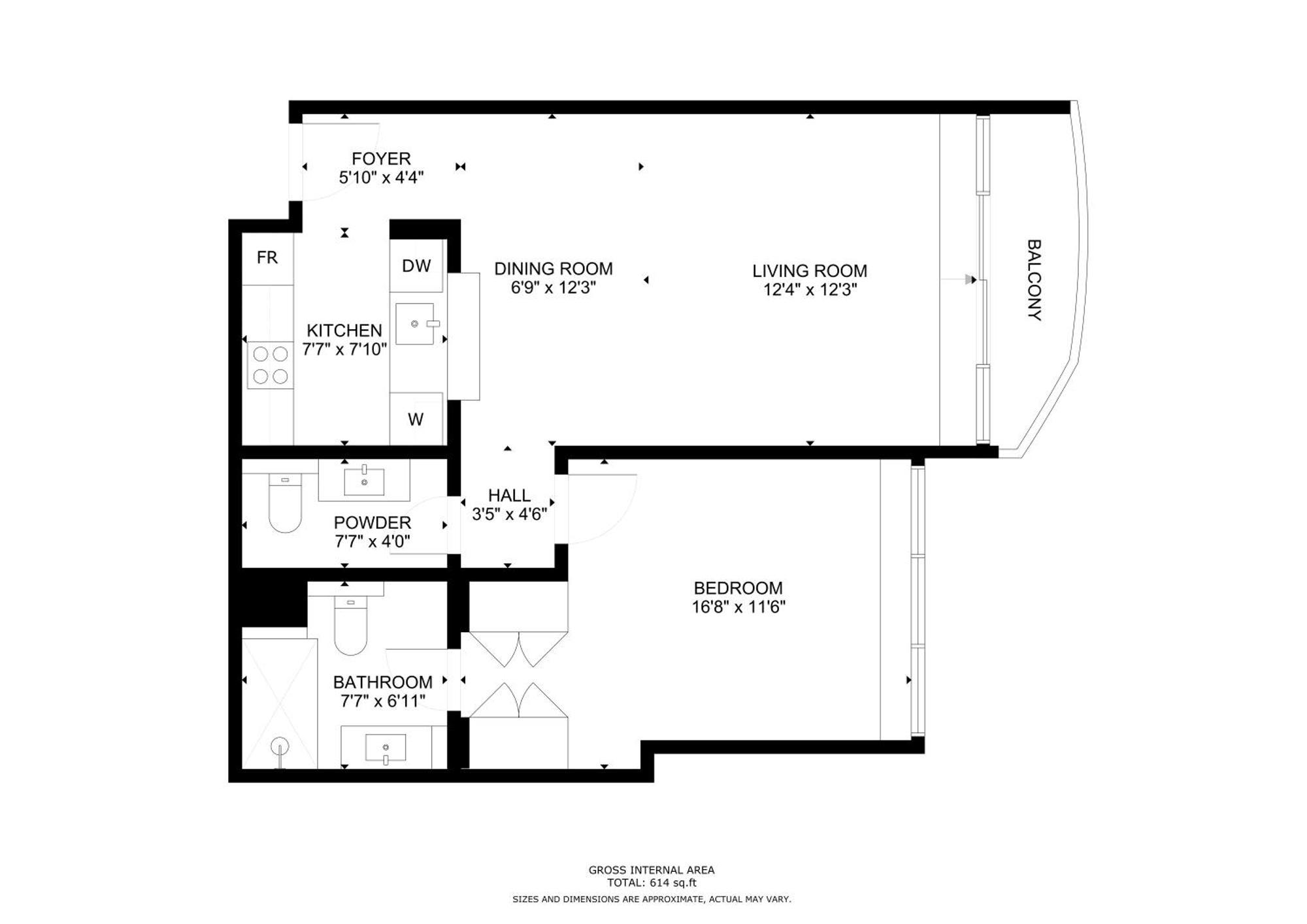 The Point Tower - Chic One Bedroom Apartment