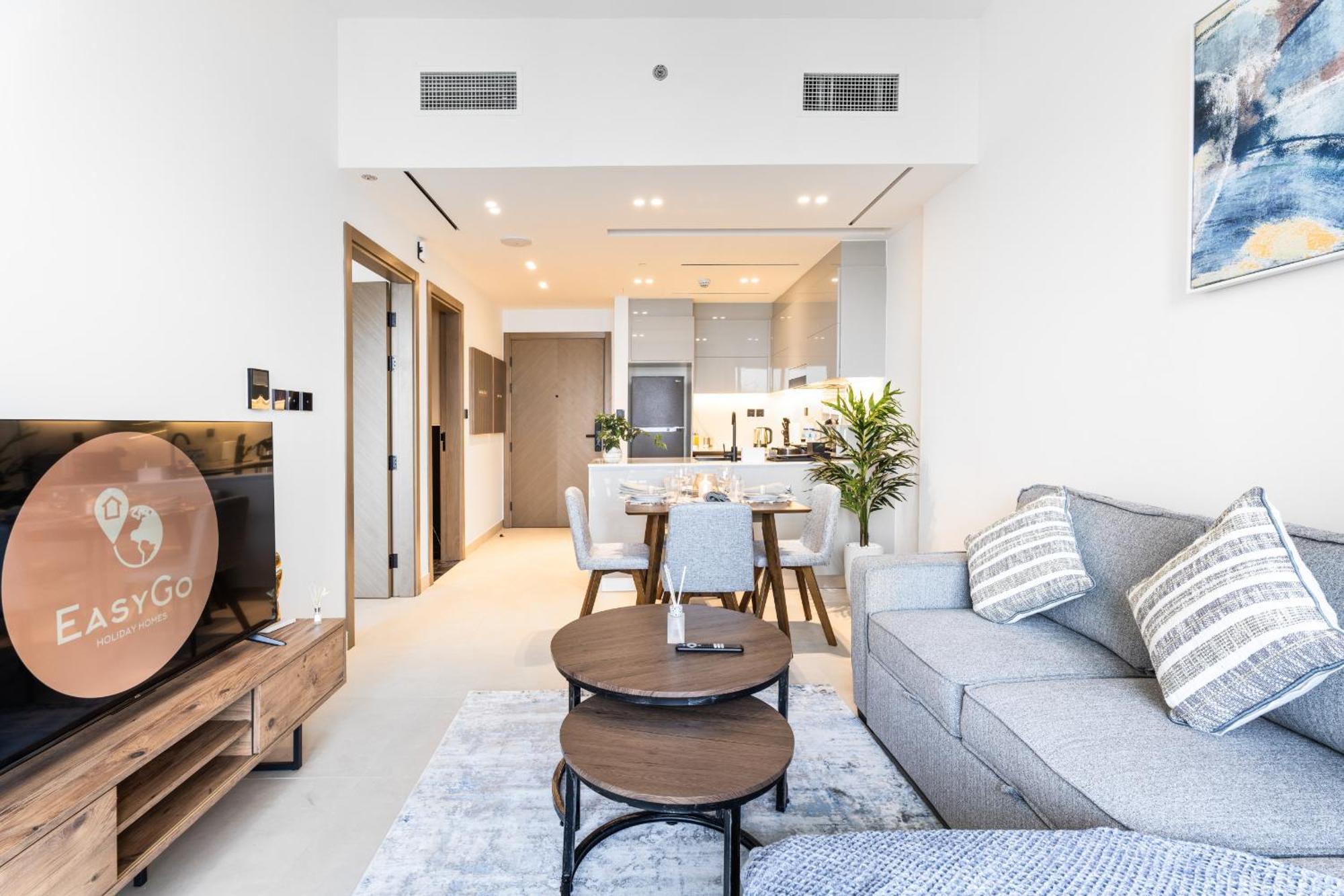 Easygo - Binghatti Canal Burj Khalifa View 1 Bedroom Apartment Dubai