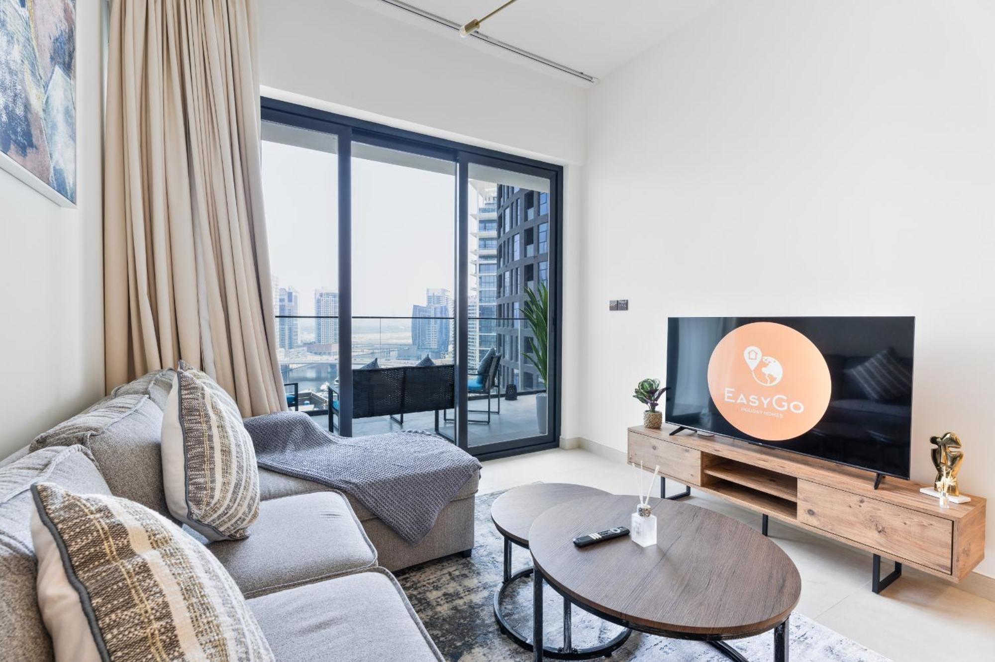 Easygo - Binghatti Canal Burj Khalifa View 1 Bedroom Apartment