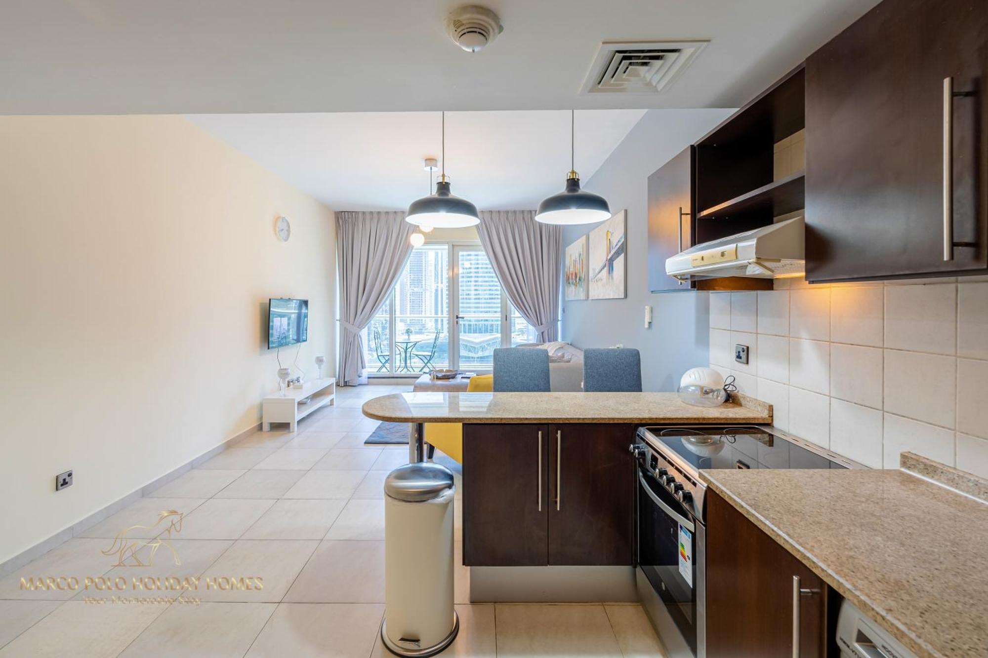 Daire Marco Polo - Striking Views At Jlt , 1 Bedroom 2 Balconies Dubai