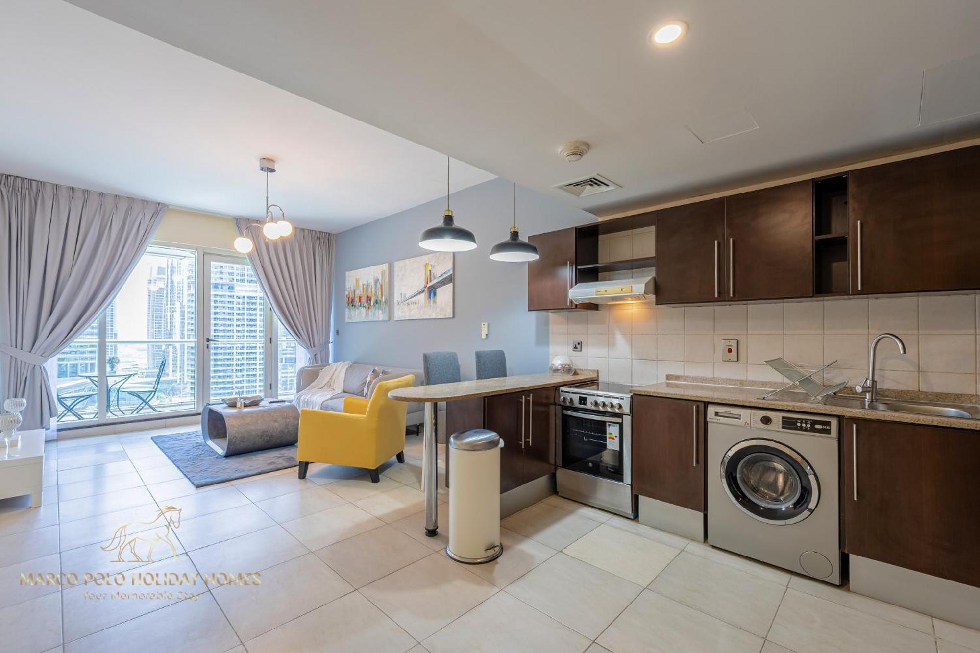 Daire Marco Polo - Striking Views At Jlt , 1 Bedroom 2 Balconies