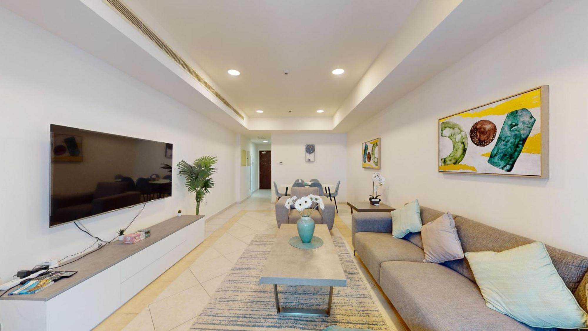50 Percent Offer ! Iconic Princess Tower ! 64th Floor ! Sea View & Marina Walk View ! 3min To Marina Beach & Tram ! Spacious