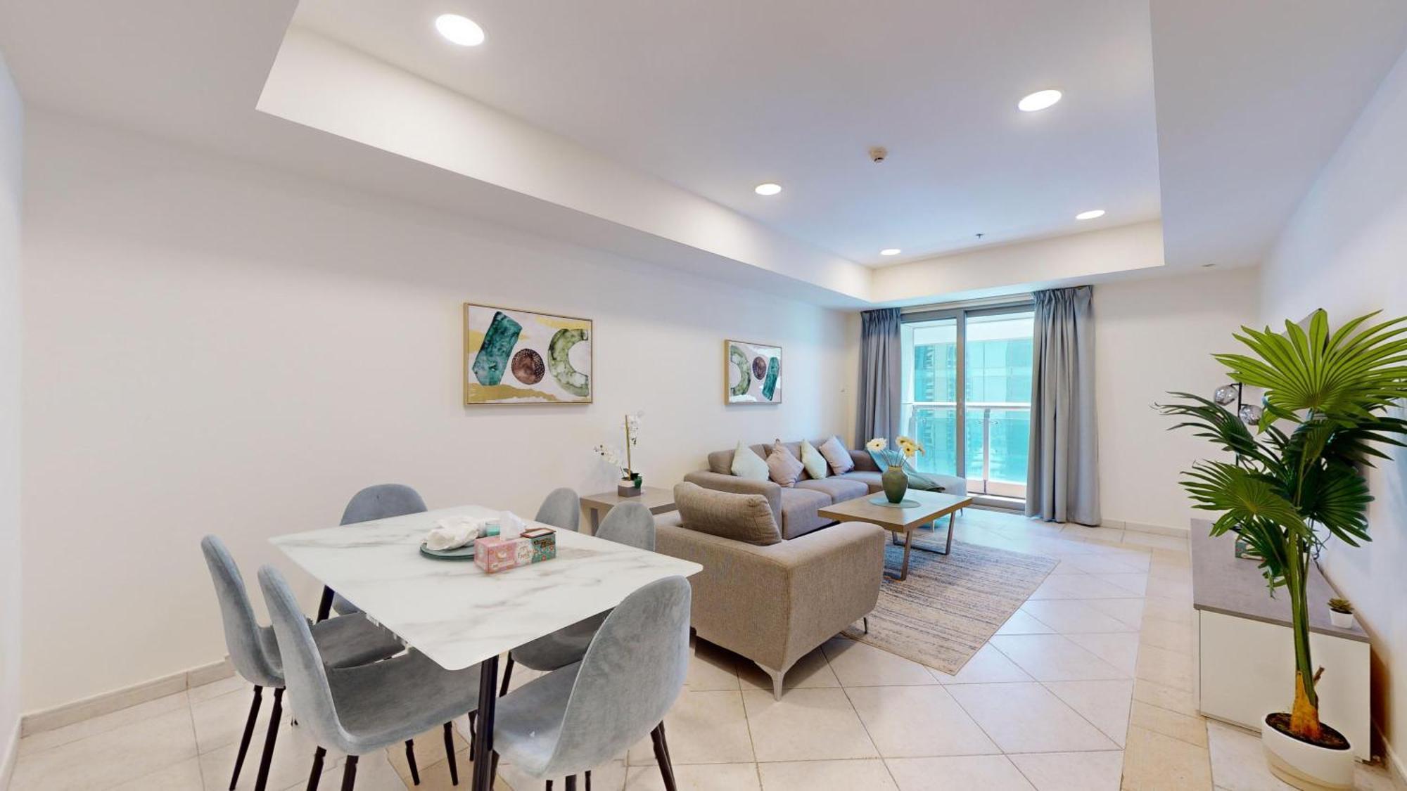 Apartment 50 Percent Offer ! Iconic Princess Tower ! 64th Floor ! Sea View & Marina Walk View ! 3min To Marina Beach & Tram ! Spacious Dubai