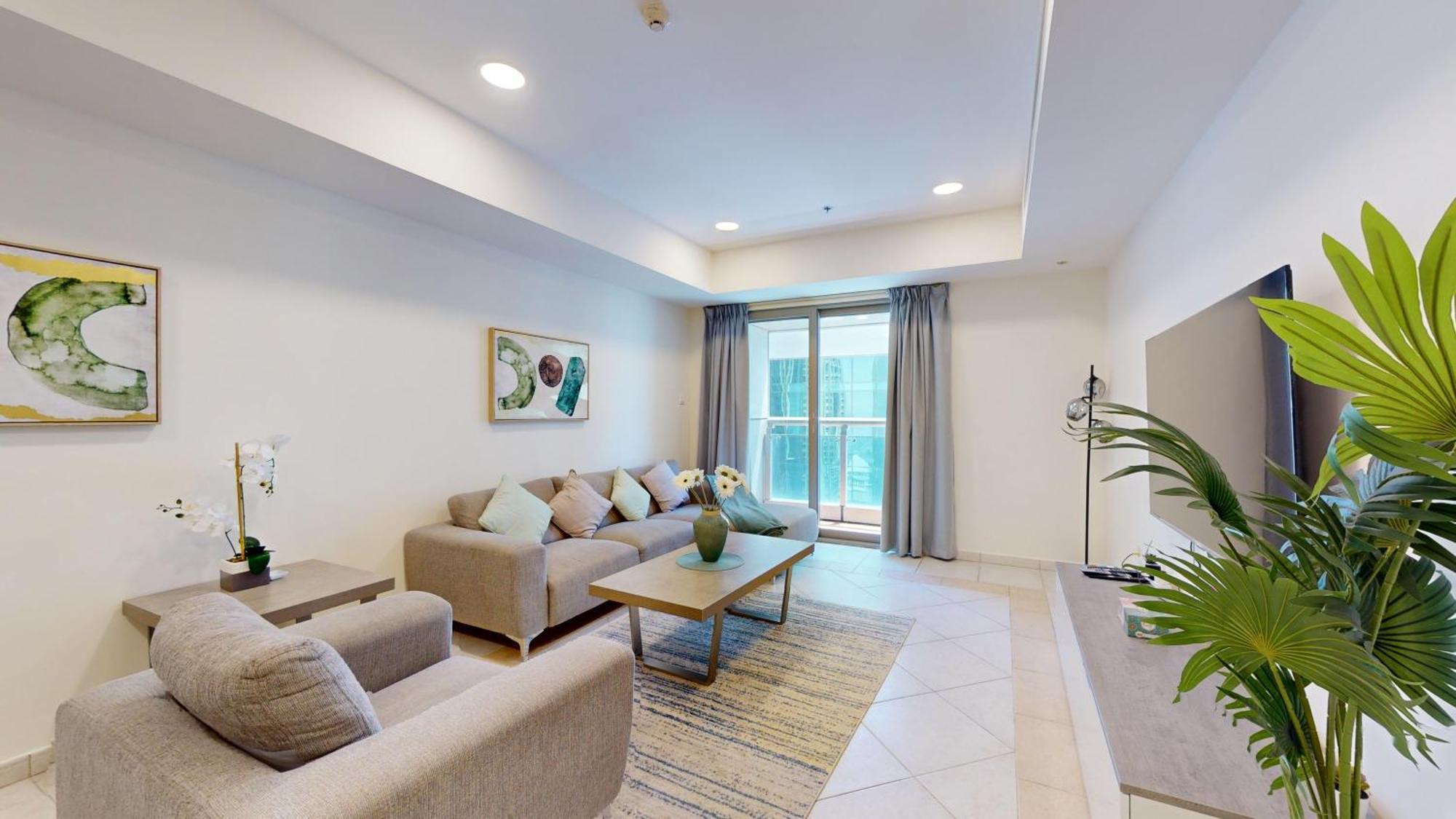 Apartment 50 Percent Offer ! Iconic Princess Tower ! 64th Floor ! Sea View & Marina Walk View ! 3min To Marina Beach & Tram ! Spacious *